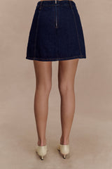 Rosalyn Mini Denim Skort - Indigo Blue