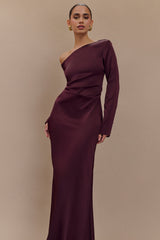 Avery Long Sleeve Maxi Dress - Plum