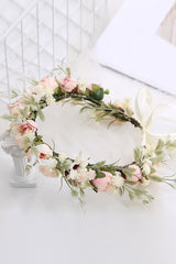Blush Camellia Floral Crown Bridal Wedding Headband