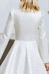 Ivory A-Line Satin High-Low Wedding Dress