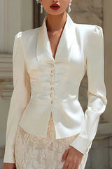2 Piece Ivory Lace Midi Rehearsal Dinner Dress