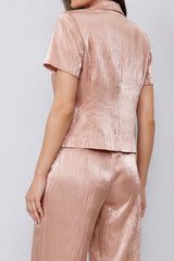 Peaked Lapel Dusty Rose 2 Piece Single Buckle Women's Suits