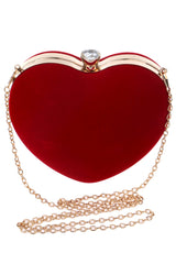 Red Velvet Heart Handbag