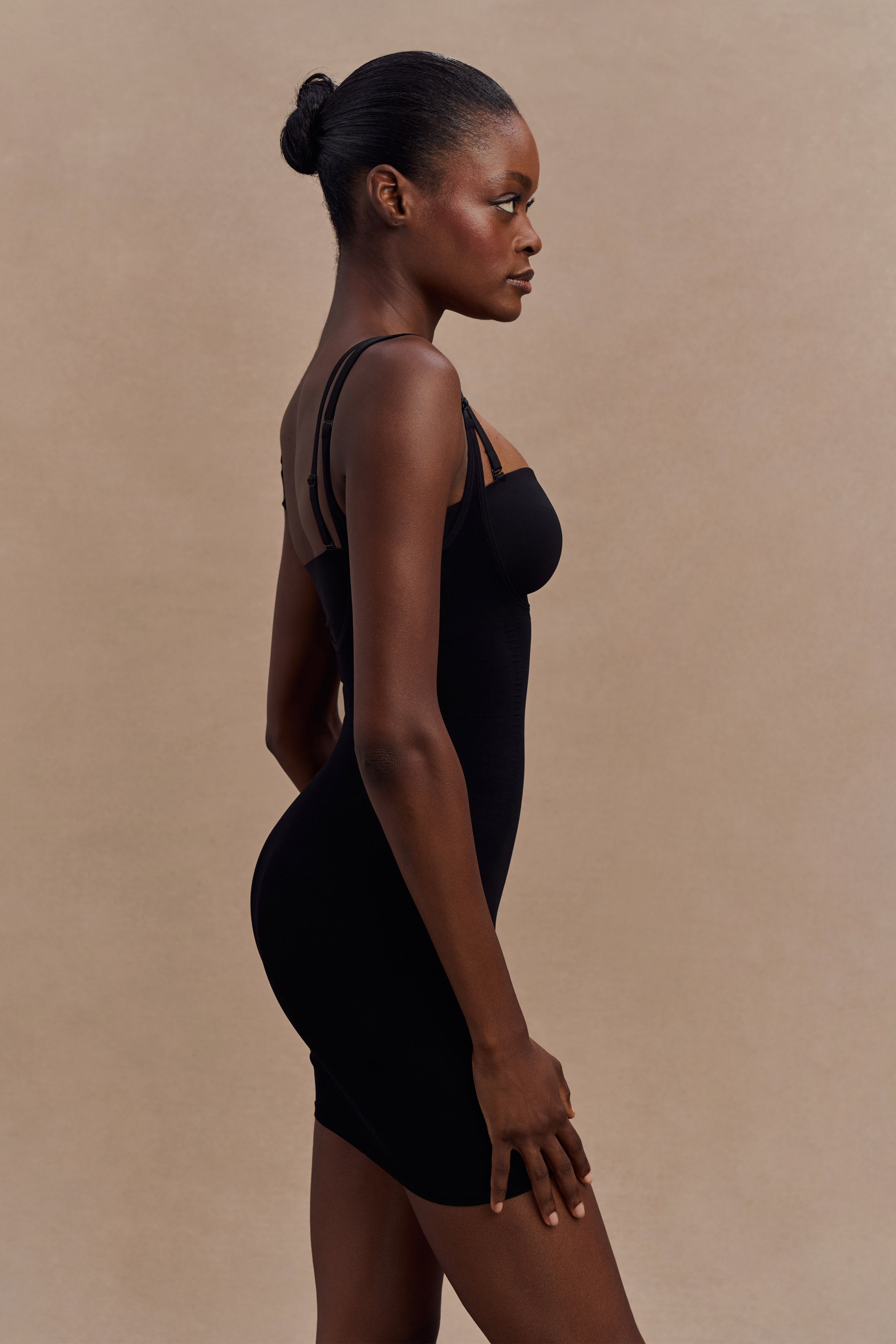 Jocelyn Backless Shapewear Mini Dress - Black