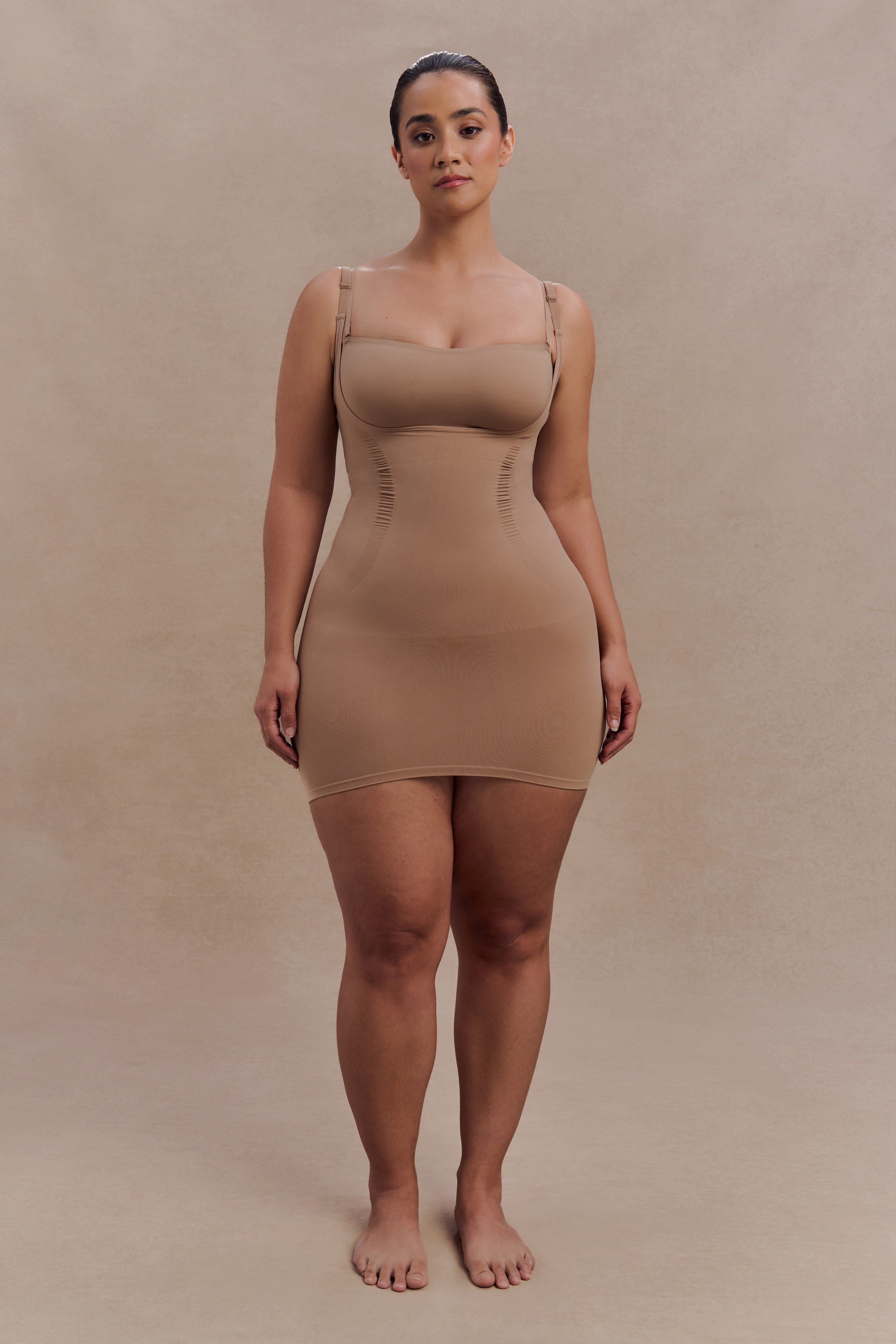 Jocelyn Backless Shapewear Mini Dress - Latte