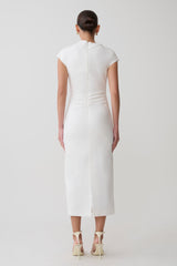 Lorena Cotton Midi Dress - White