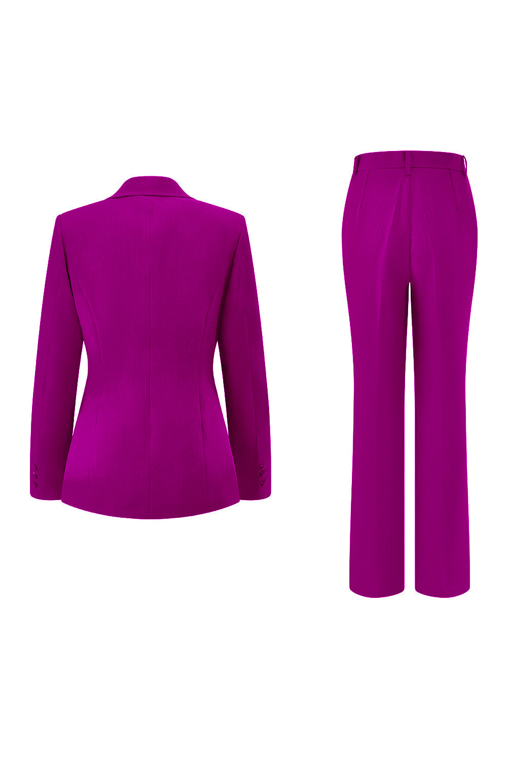Dark Fuchsia 2 Piece Notched Lapel Women Prom Suit