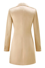 Champagne Peak Lapel Single Breasted Women Blazer