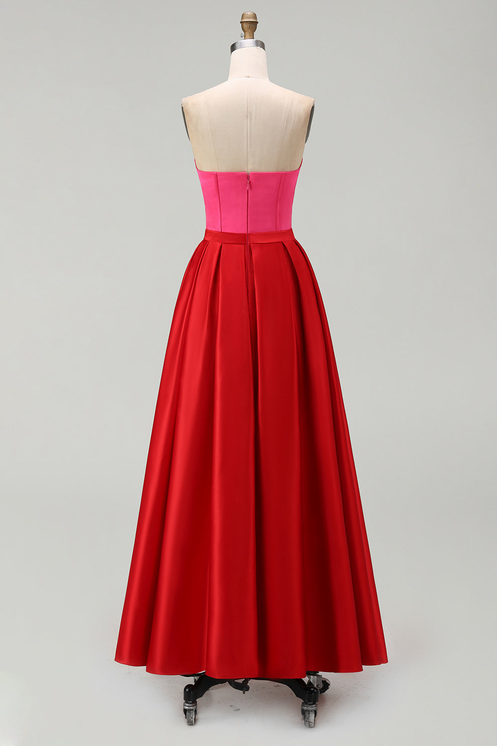 Sweetheart A-Line Corset Red and Fuchsia Formal Dress