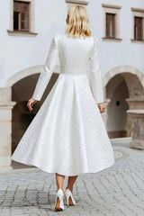 Ivory A-Line Satin High-Low Wedding Dress