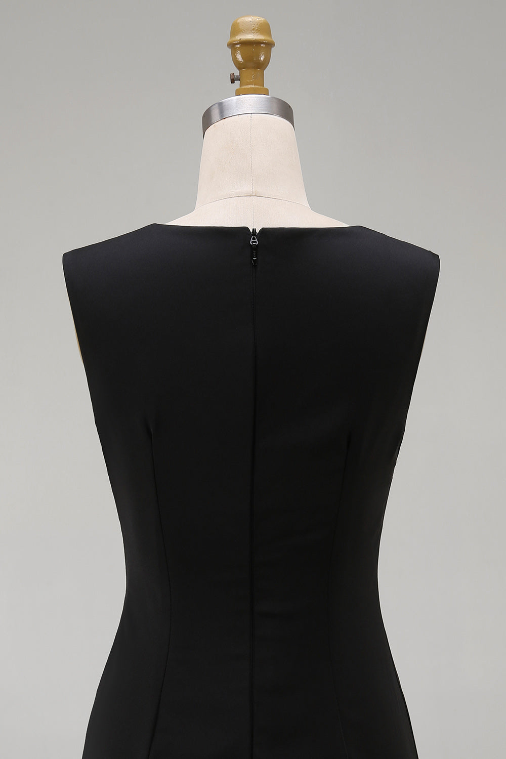 Black Sleeveless Bodycon Mini Dress with Ruffles