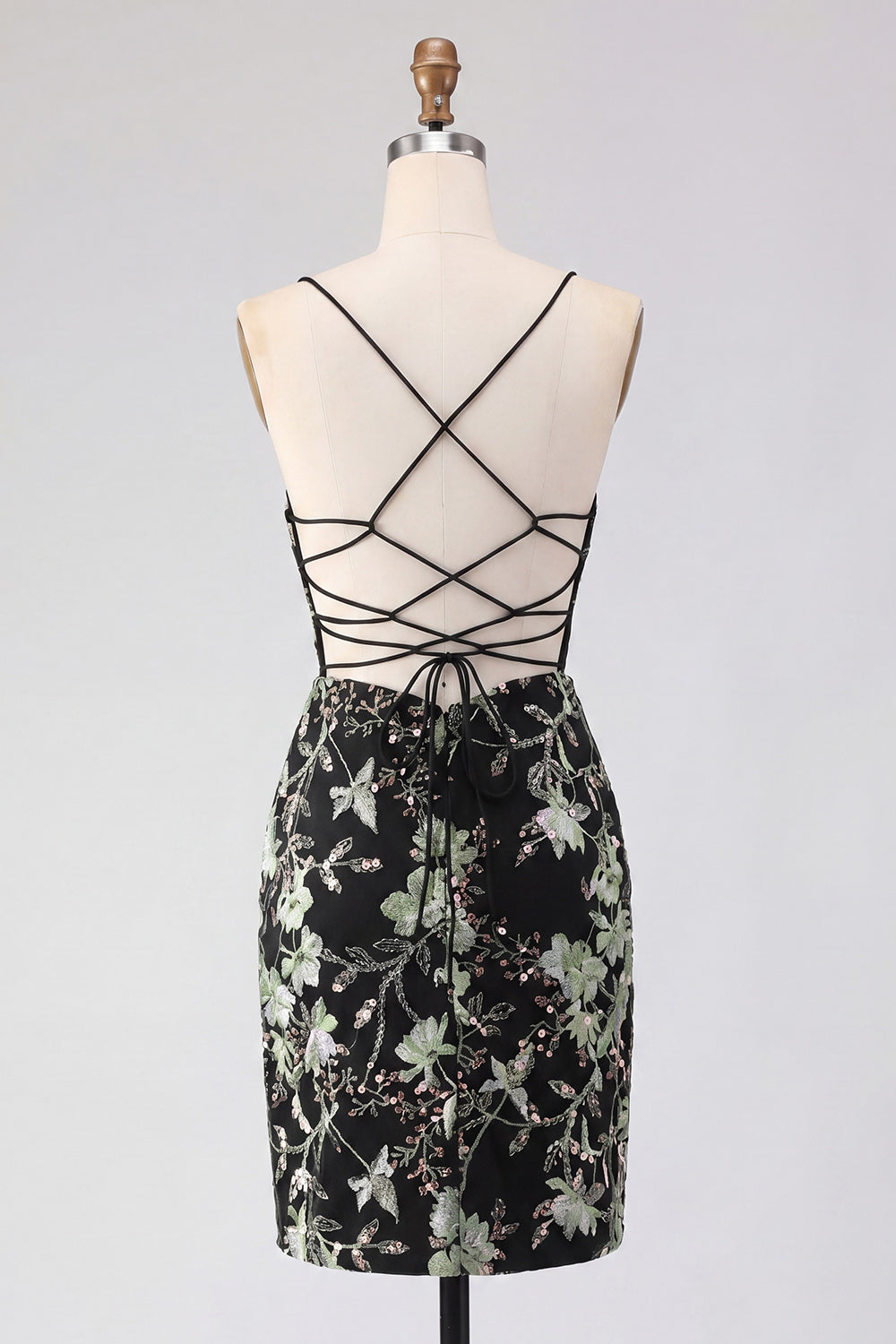 Floral Corset Yellow Embroidered Bodycon Mini Homecoming Dress