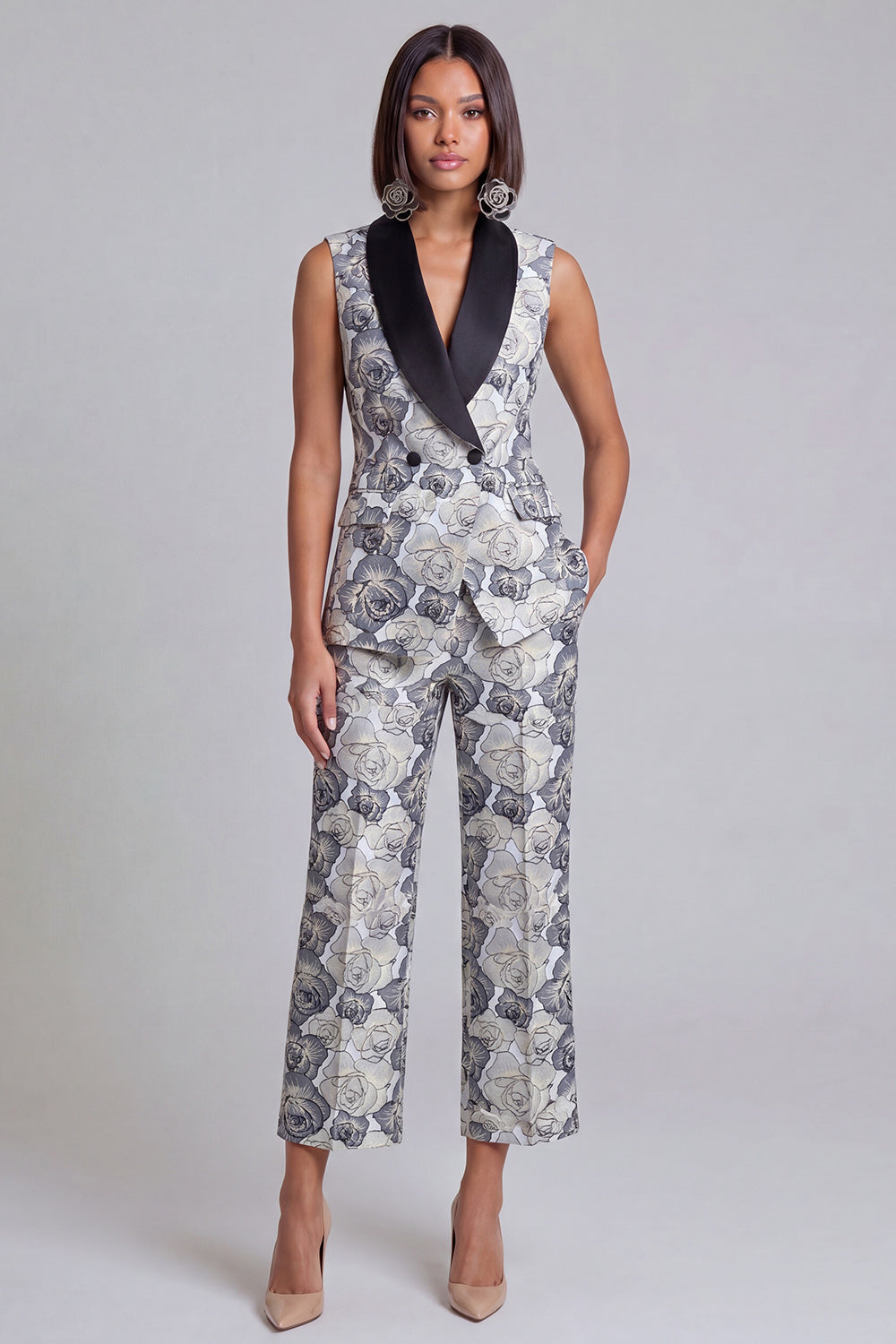 Blue Shawl Lapel 2-Piece Women Suits