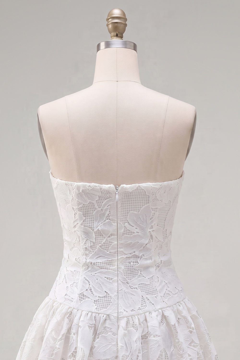 Sweetheart A-Line White Floral Homecoming Dress