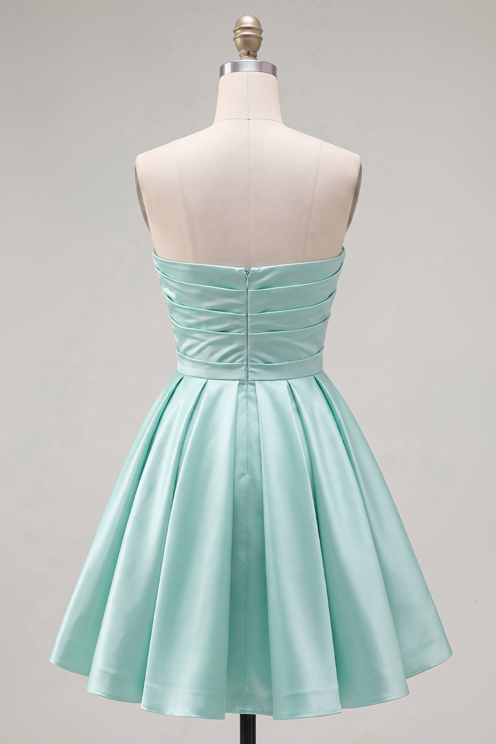 Strapless A Line Navy Mini 80s Homecoming Dress