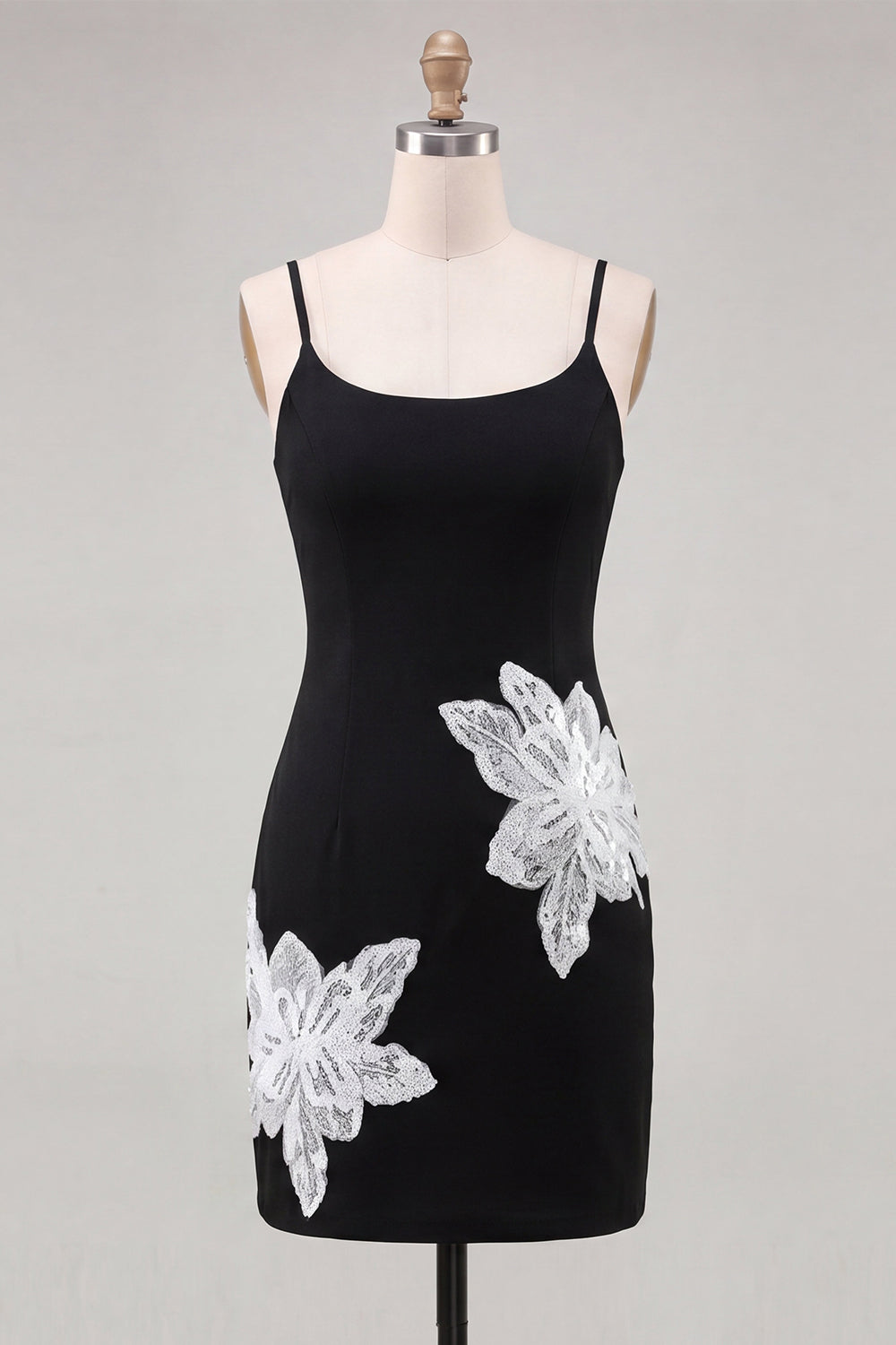 Pink Corset Bodycon Spaghetti Straps Appliqued Homecoming Dress