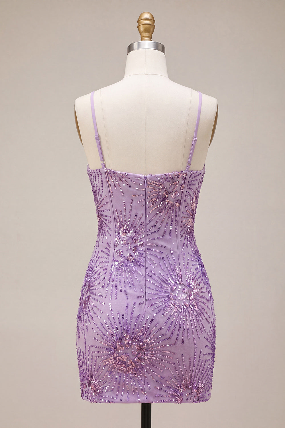 Corset Purple Bodycon Sequins Homecoming Dress With Bows