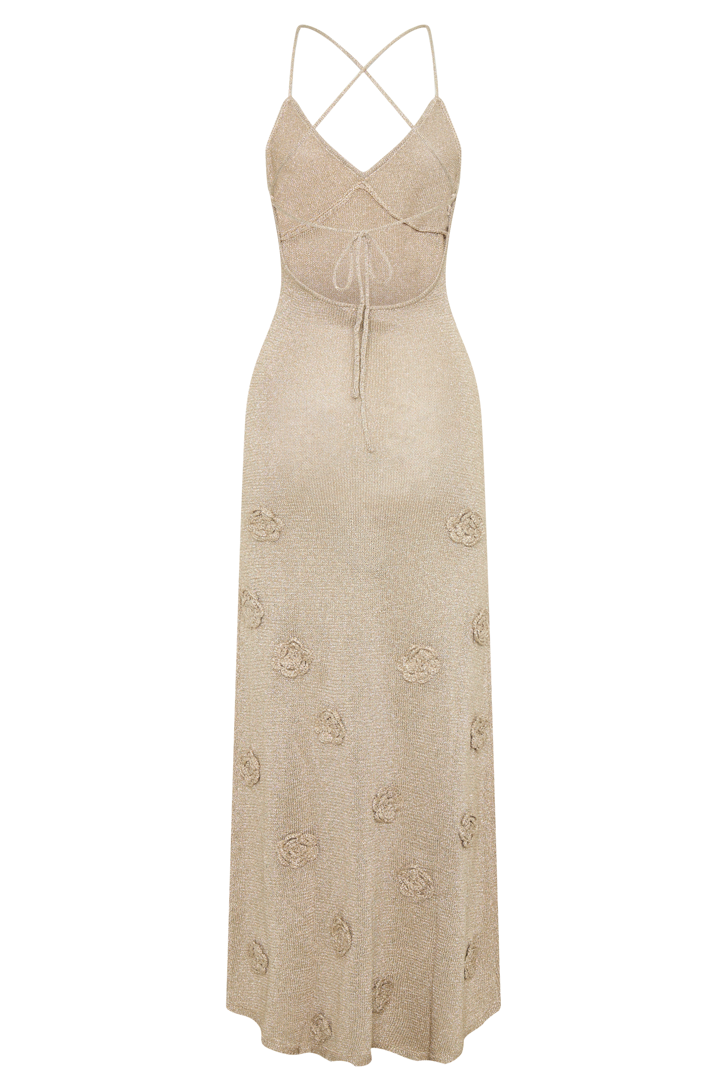 Suki Metallic Knit Maxi Dress - Gold